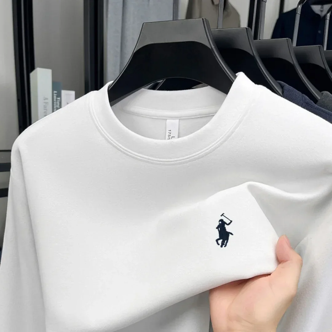 Men'S Fashion T Shirts - Soft cotton high-end brand men's long