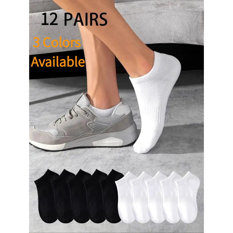 Socks Ankle Men - 12 đôi nam Vớ thuyền thoáng