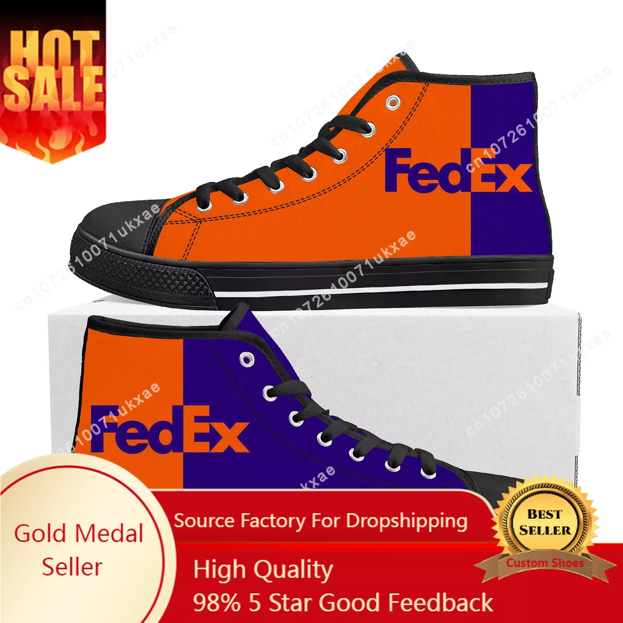 Mens Fashion Trainers - FedEx High Top Sneakers Mens Womens