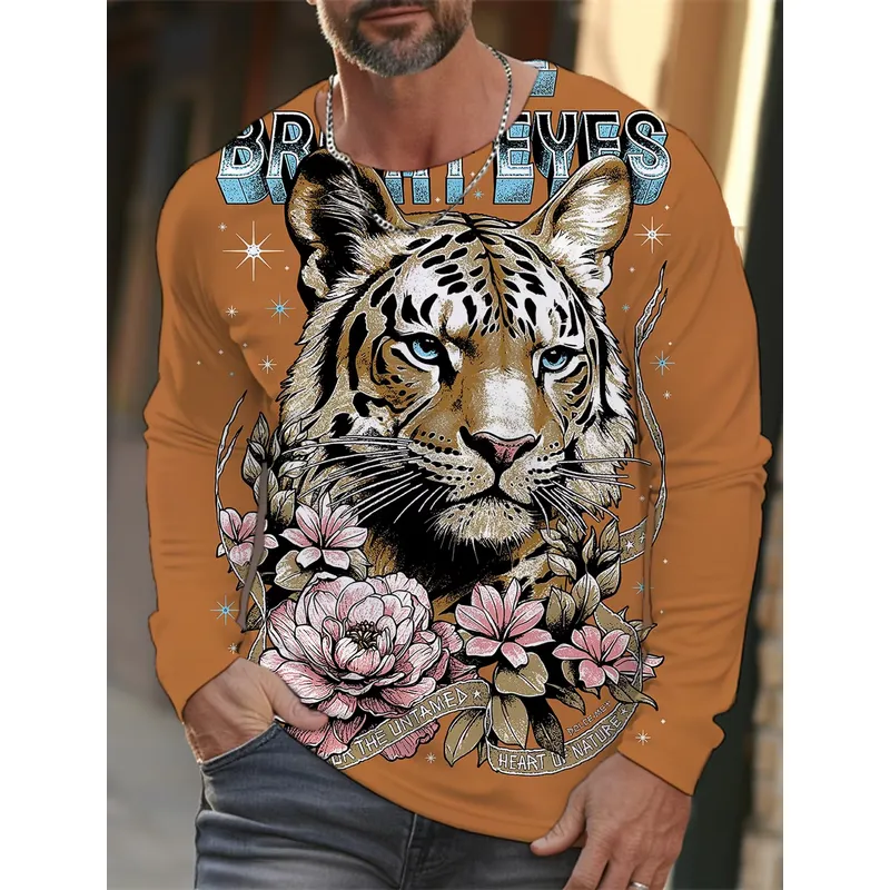 3D Printed Casual Long Sleeve  - đánh giá và giá Mens Fashion Clothes