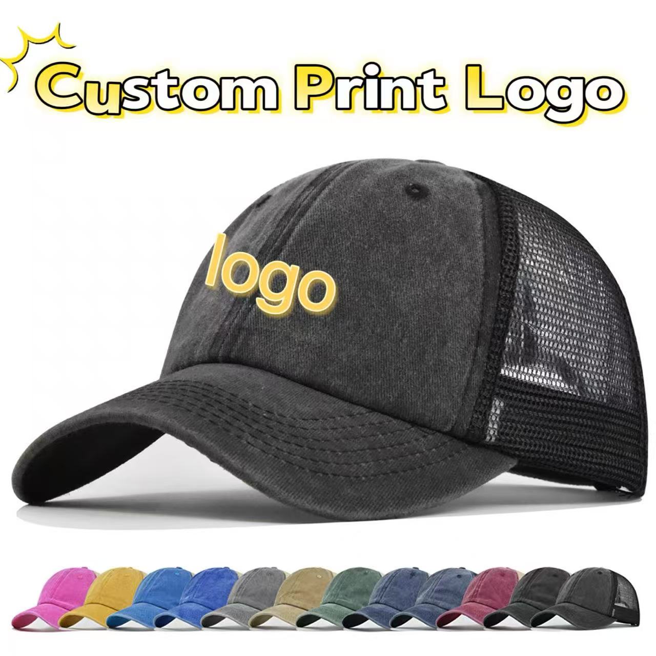 Customized Printed Logo Washed - đánh giá và giá Men'S Fashion With Hat