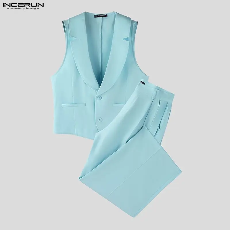 INCERUN Men Sets Solid Color V - đánh giá và giá Mens Fashion Summer