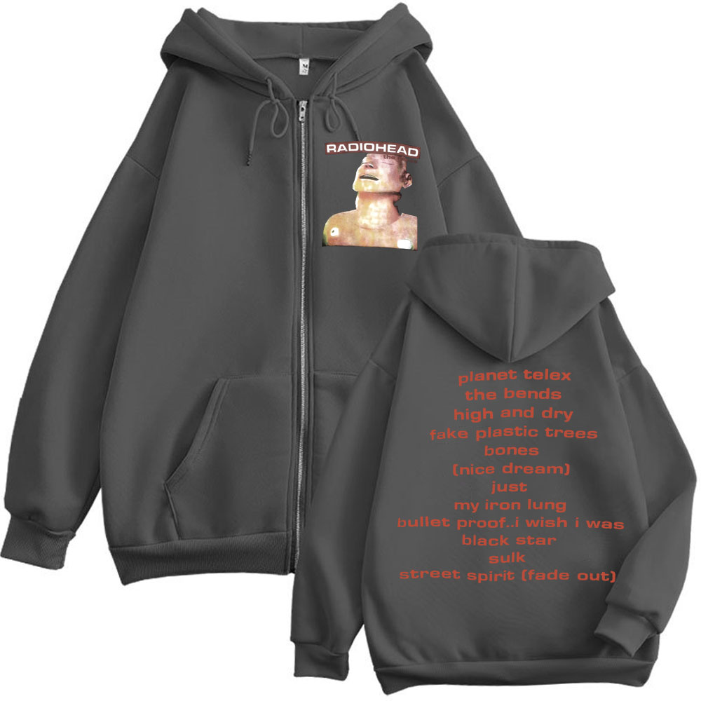 Rock Band Radiohead Music Albu - đánh giá và giá Mens Fashion Zip Up Hoodies
