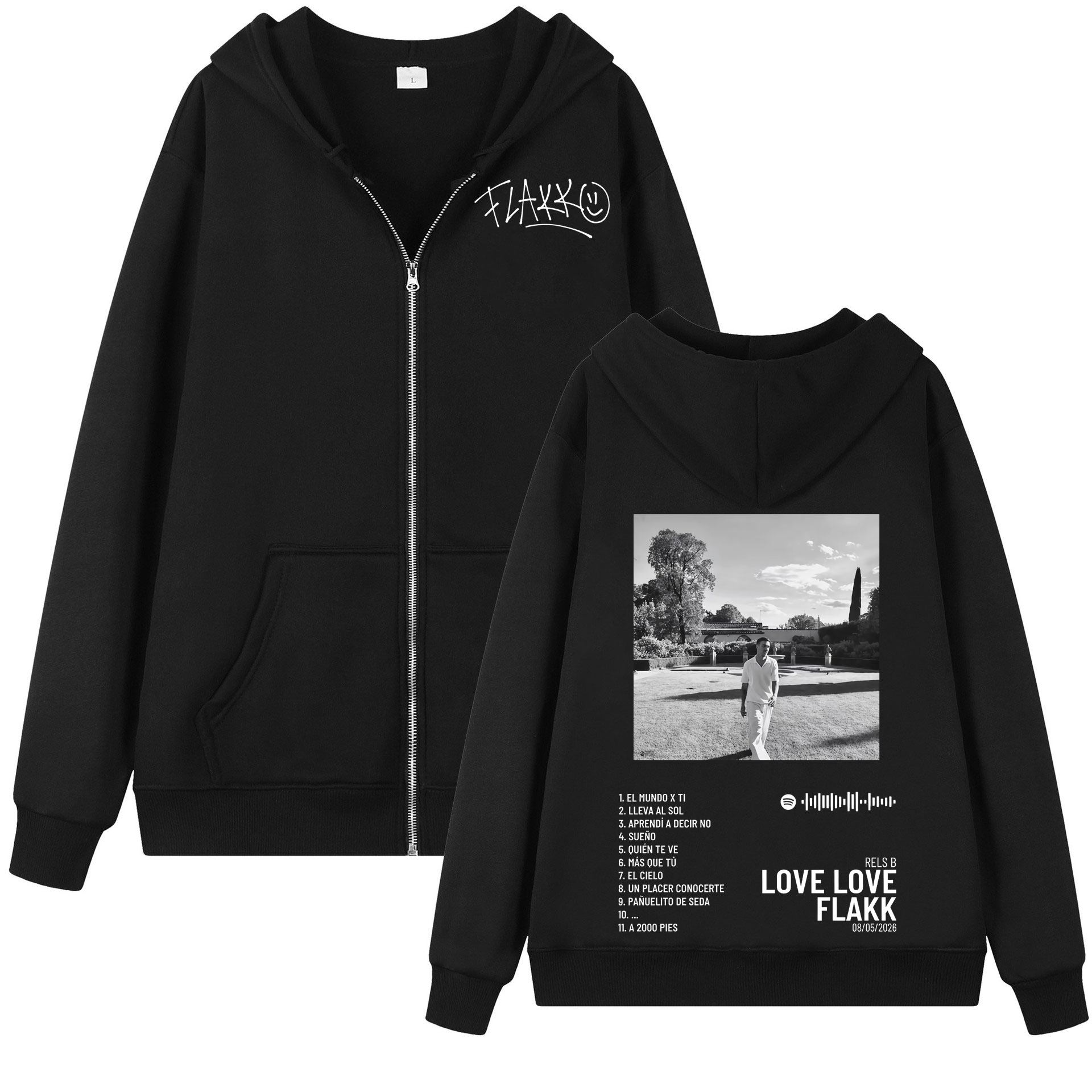 Rapper Rels B Love Love Flakk  - đánh giá và giá Mens Fashion Zip Up Hoodies