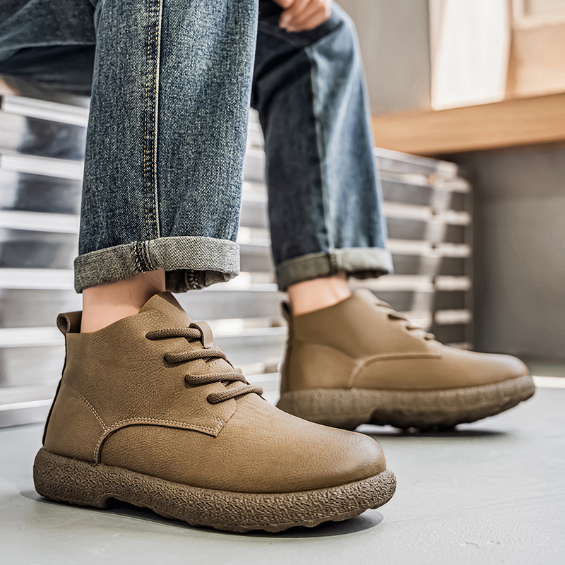 Men Ankle Boots Brown Short Bo - đánh giá và giá Men'S Fashion News