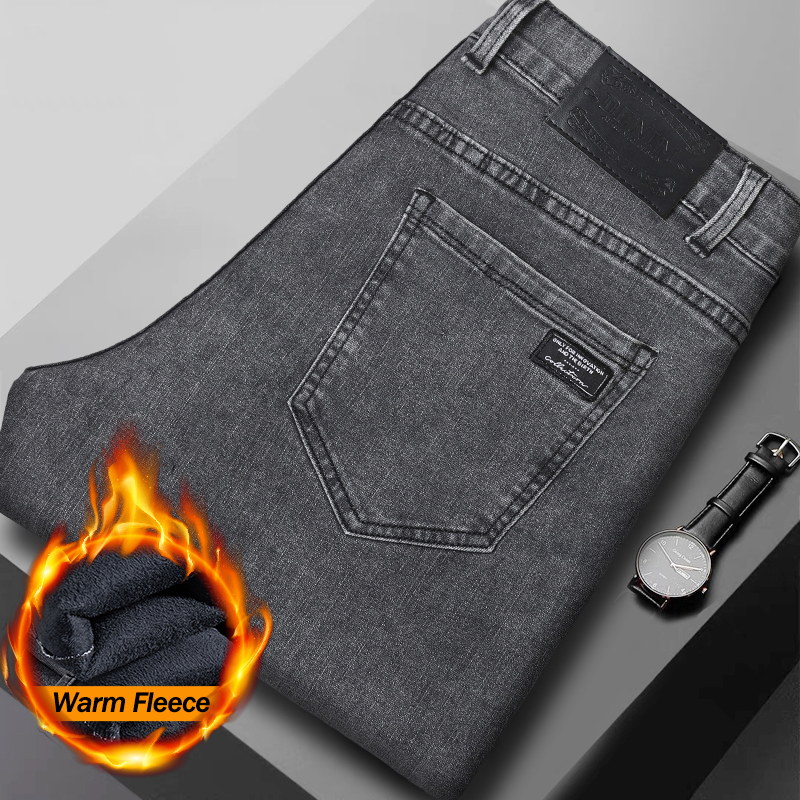 Men's Winter Fleece Warm Black - đánh giá và giá Men'S Fashion Grey Jeans