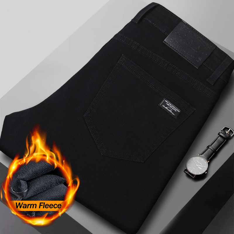 Men's Winter Fleece Warm Black - đánh giá và giá Men'S Fashion Grey Jeans