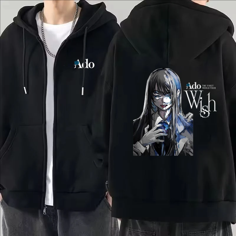 2026 Ado Graphic Printed Zippe - đánh giá và giá Mens Fashion Zip Up Hoodies