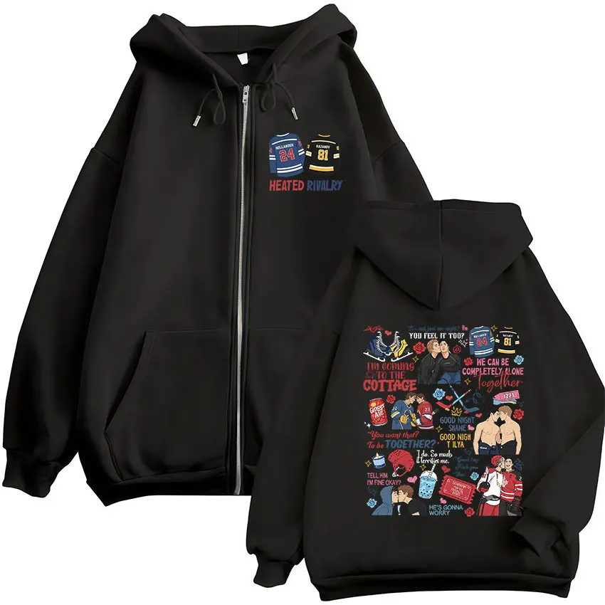 Heated Rivalry Print Zipper Ho - đánh giá và giá Mens Fashion Zip Up Hoodies