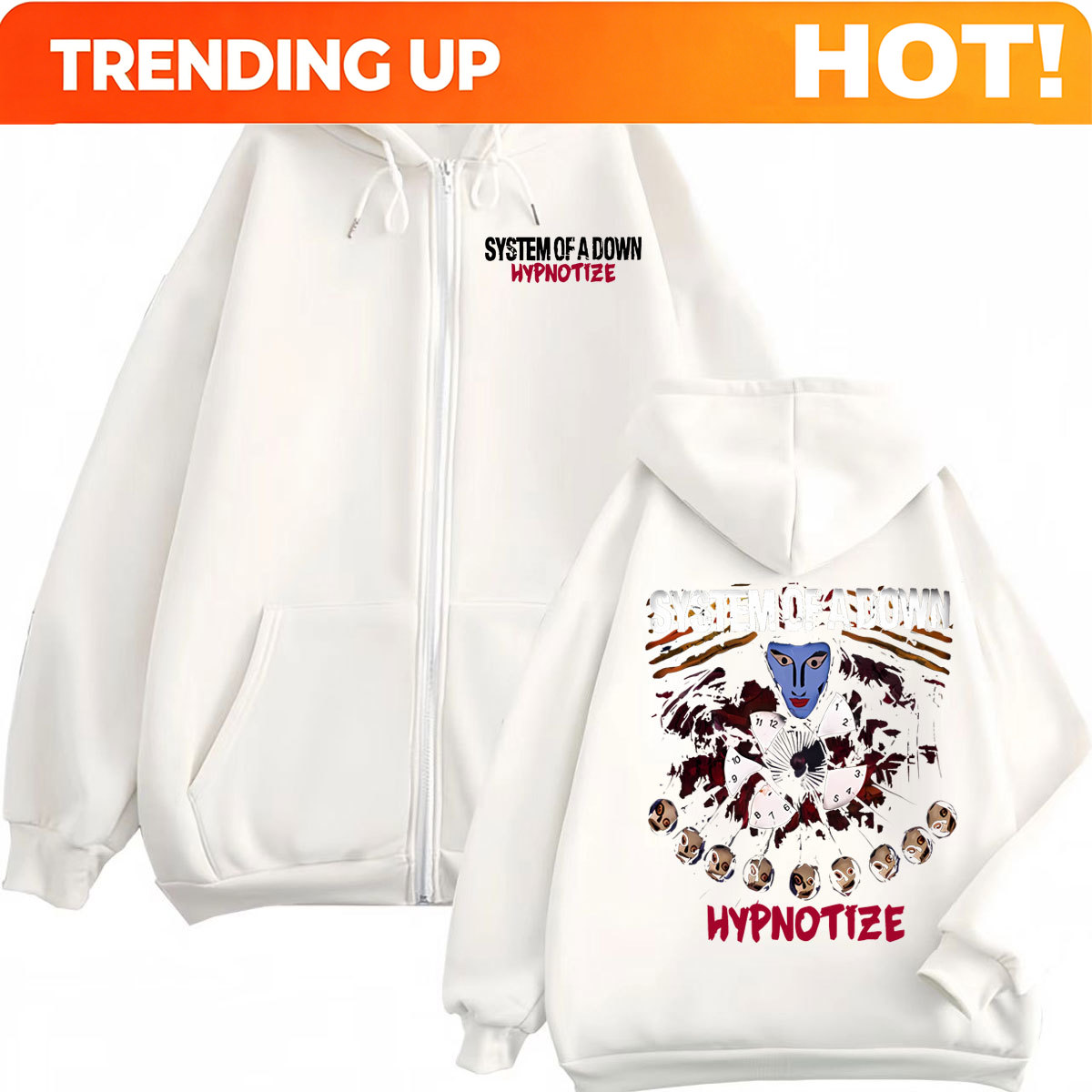 Rock Band System of A Down Hyp - đánh giá và giá Mens Fashion Zip Up Hoodies