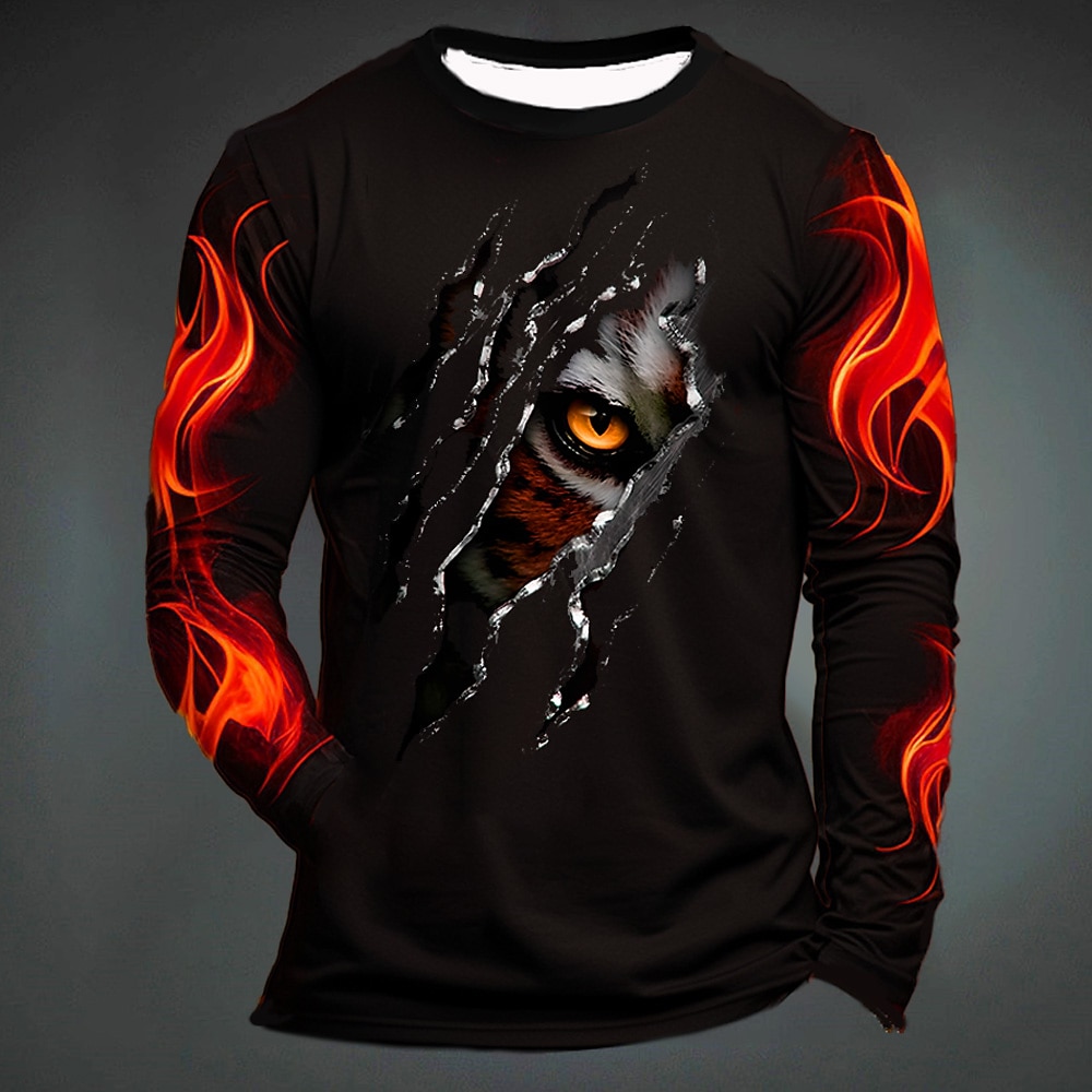 Funny Tiger Print T Shirt For  - đánh giá và giá Mens Fashion Clothes