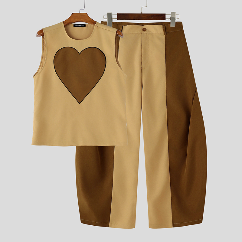 INCERUN Men's Sets Patchwork C - đánh giá và giá Mens Fashion Summer