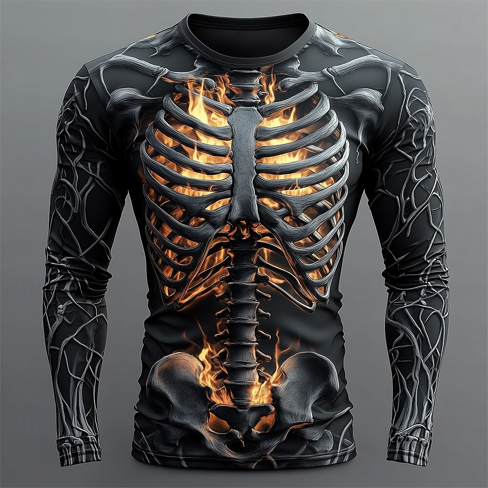 Men's 3D Flame Skull Pattern T - đánh giá và giá Men'S Fashion T Shirts