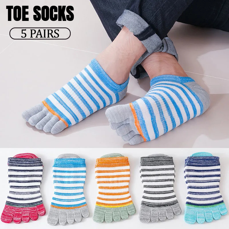 5 Pairs Summer Men Toe Ankle S - đánh giá và giá Socks Ankle Men