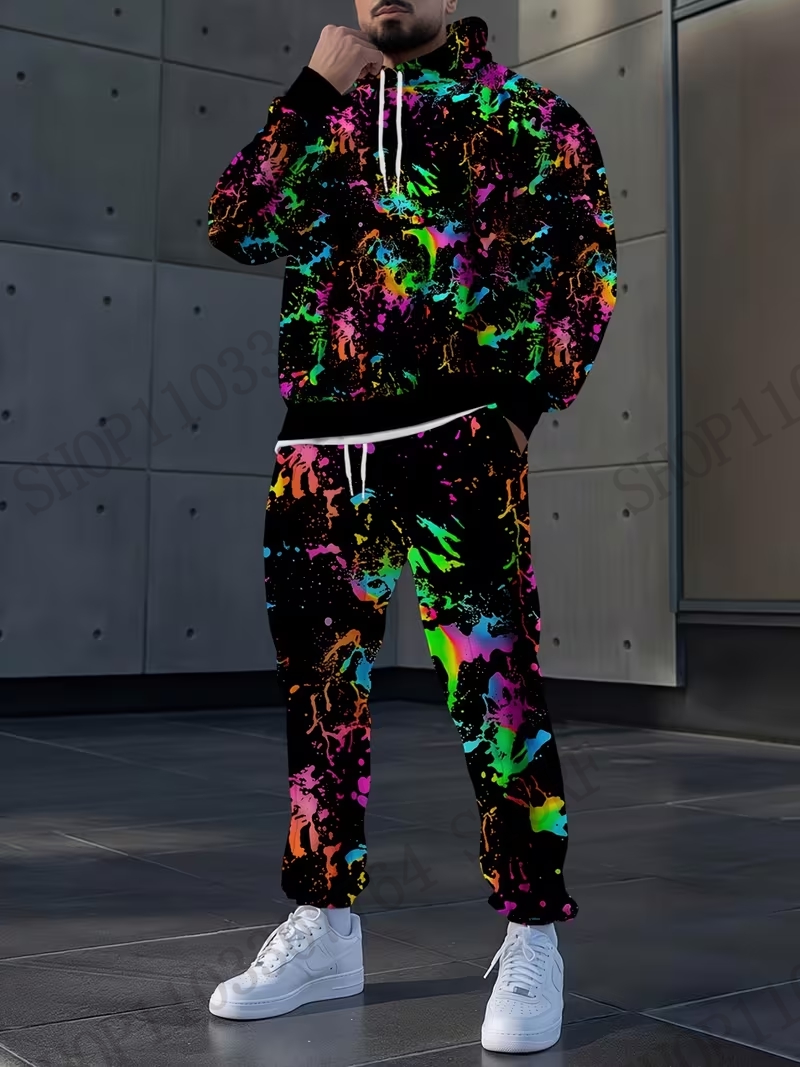 Vibrant Comic Themed 3d Print  - đánh giá và giá Mens Fashion Clothes