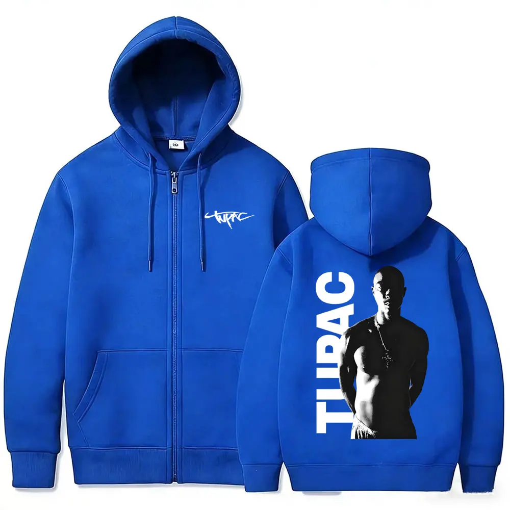 Rapper Tupac 2pac Zipper Hoodi - đánh giá và giá Mens Fashion Zip Up Hoodies